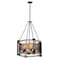 Maxim Lighting Boundry 6-Light 24" Wide Black / Barn Wood / Antique Brass Chandelier 27565BKBWAB - alternate 1